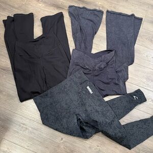 Aerie Offline Real Me Super Flare Long Inseam Gymshark Bundle of 3 Leggings